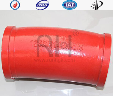 Concrete Boom Pump Wear Resistant Bend Pipe Monometallic Cast12