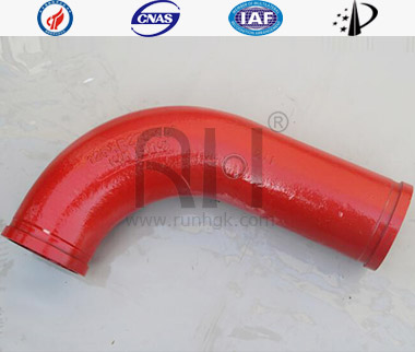 Concrete Boom Pump Wear Resistant Bend Pipe Monometallic Cast38