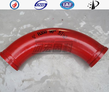 Stationary Concrete Pump Seamless Bend Pipe ST52 DN125  SK Flange_8