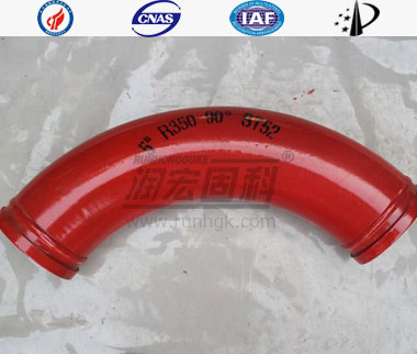 Stationary Concrete Pump Seamless Bend Pipe ST52 DN125  SK Flange_9