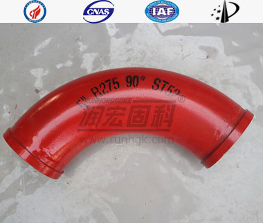 Stationary Concrete Pump Seamless Bend Pipe ST52 DN125  SK Flange_10