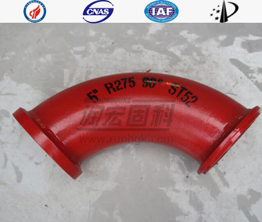 Stationary Concrete Pump Seamless Bend Pipe ST52  DN125  F/M（ZX）Flange_6