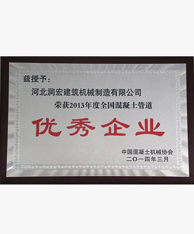 Excellent Enterprise by China association of concrete machinery