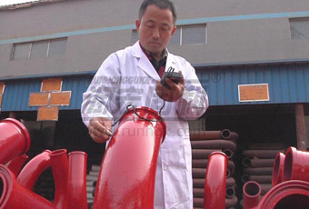 Stationary Concrete Pump Bend Pipe Inspection Equipment