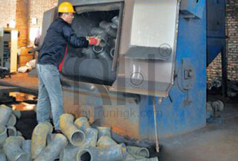 Twin wall bend pipe production equipment
