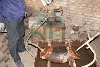 Twin wall bend pipe inspection equipment